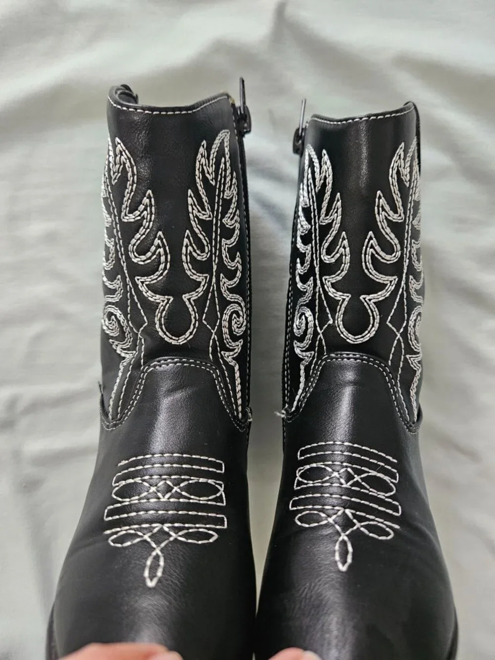 bebe girls Black Western Cowboy Boots Embroidered Toddler Girl Size 8